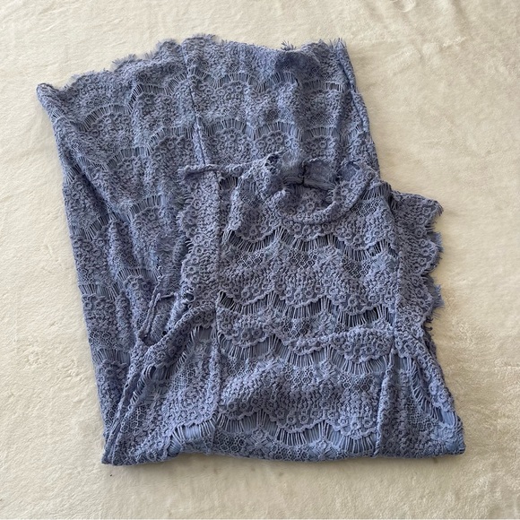 NWT Free People Lace Daydream Mini Dress in Lake - Picture 7 of 10